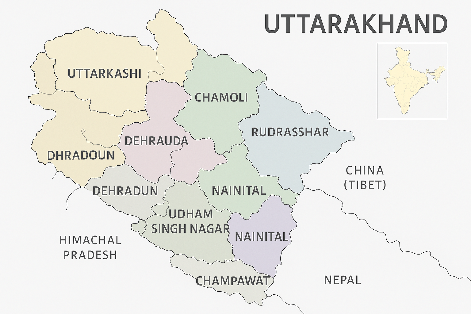 Uttarakhand Map